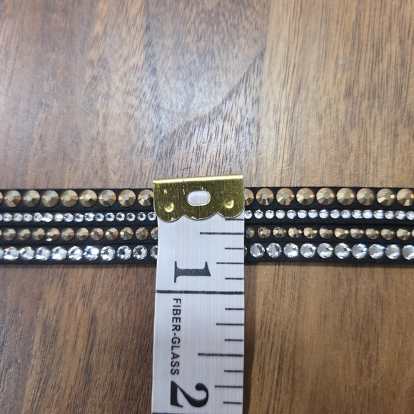 Swarovski Slake Deluxe Wrap Bracelet  With Rose and Brown/Tan  Crystals - Picture 7 of 7